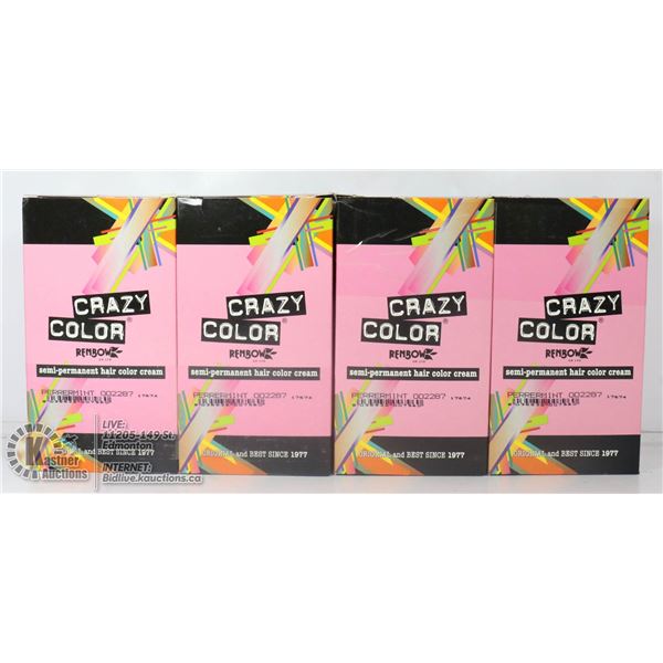 FOUR BOXES OF CRAZY COLOUR SEMI PERMANENT