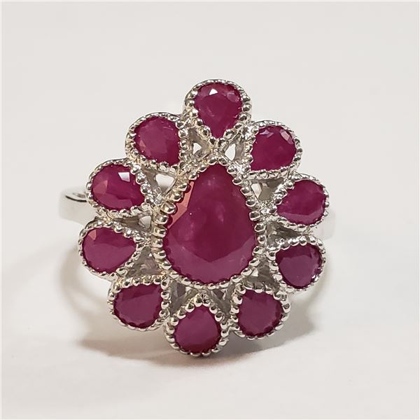 59 - JP738 SILVER RUBY RING