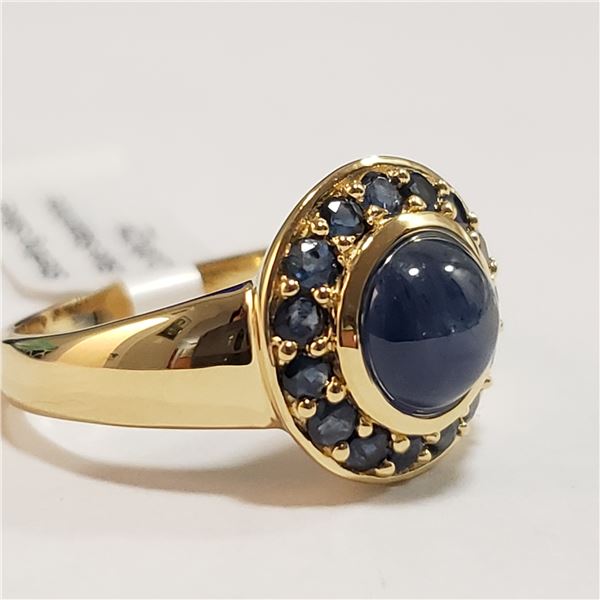 61 - JP738 SILVER BLUE SAPPHIRE RING