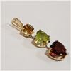 Image 1 : 64 - JP738 14K  GARNET PERIDOT CITRINE(1CT) PENDAN