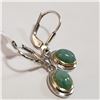 Image 1 : 65 - JP738 SILVER EMERALD EARRINGS