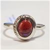 Image 1 : 69 - JP738 SILVER GARNET WHITE TOPAZ RING