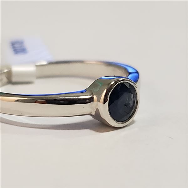 78 - JP738 SILVER BLUE SAPPHIRE RING