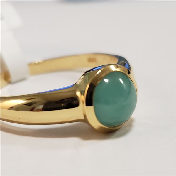87 - JP738 SILVER EMERALD RING