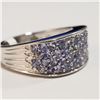 Image 1 : 88 - JP738 SILVER TANZANITE RING