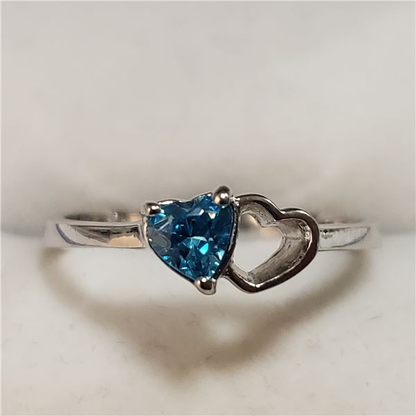 93 - JP738 SILVER BLUE TOPAZ RING
