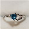 Image 1 : 93 - JP738 SILVER BLUE TOPAZ RING