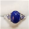 Image 1 : 94 - JP738 SILVER LAPIS LAZULI TANZANITE RING