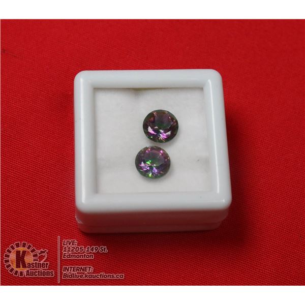 #218-MYSTIC QUARTZ GEMSTONES 7 - 7.2mm 2.50ct