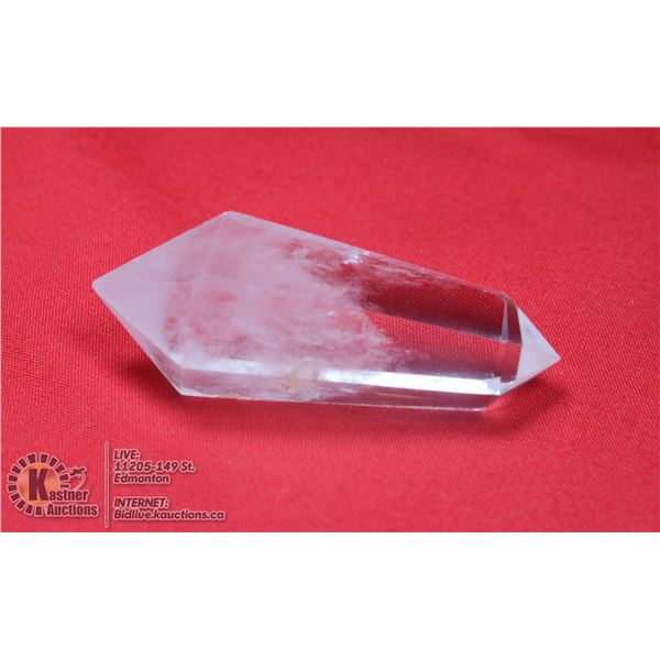 #258-NATURAL CLEAR QUARTZ 2 POINT 20.2 x 57.8mm