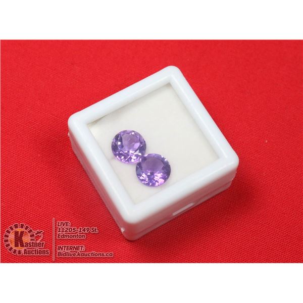 #162-PURPLE AMETHYST GEMSTONES  APPROX 8mm/ 3.5ct