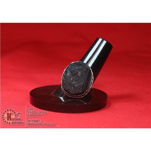 #6-NATURAL TOURMALINE RING (RAW) SIZE 8.75