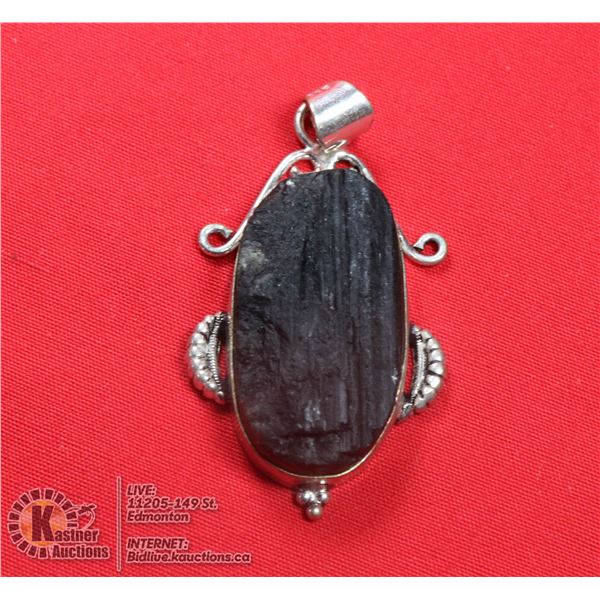 #26-BLACK TOURMALINE PENDANT (RAW)