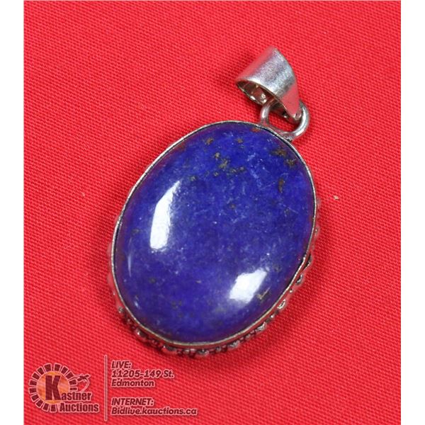 #37-NATURAL LAPIZ PENDANT