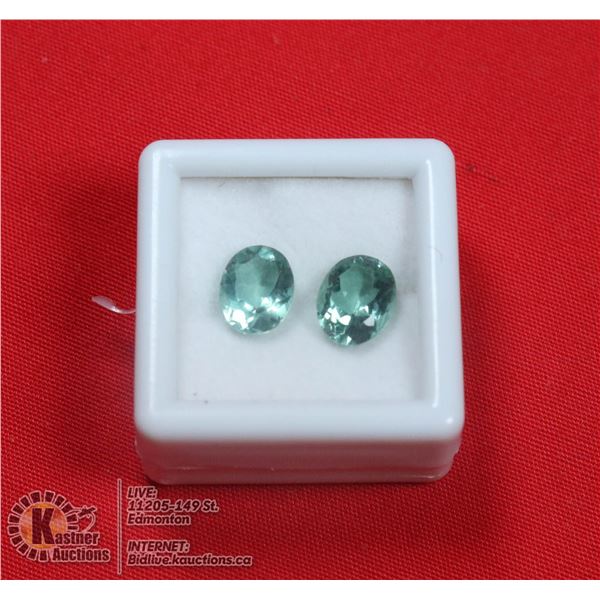 #178-GREEN AMETHYST GEMSTONES 7 X 9mm 3.30ct