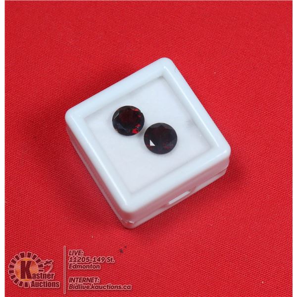 #174-DARK RED GARNET GEMSTONES 8mm/ 3.85ct