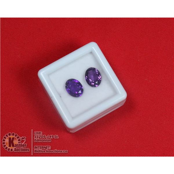#182-PURPLE AMETHYST GEMSTONES 7 x 9mm 3.30ct