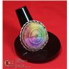 Image 1 : #56-NATURAL RAINBOW SOLAR QUARTZ RING SIZE 9