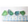 Image 1 : 3)  LOT OF 4 NATURAL GREEN FLUORITE