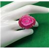 Image 1 : 16)  HOT PINK SOLAR QUARTZ RING SETTING
