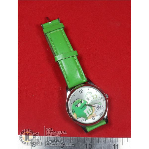GREEN M & M'S COLLECTORS WATCH