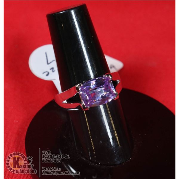 NEW 925 STERLING SILVER RING SIZE 7, CUBIC ZIRCON