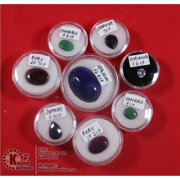 X7 GENUINE RUBY, EMERALD, SAPPHIRE, LAPIS LAZULI G