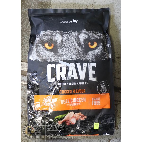 CRAVE CHICKEN FLAVOUR DOG FOOD. 5.44KG.
