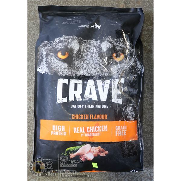 CRAVE CHICKEN FLAVOUR DOG FOOD. 5.44KG.