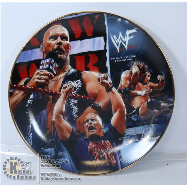 LTD EDITION WWE STEVE AUSTIN COLLECTORS PLATE