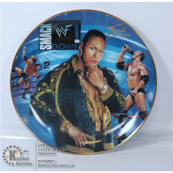 LTD EDITION WWE THE ROCK COLLECTORS PLATE