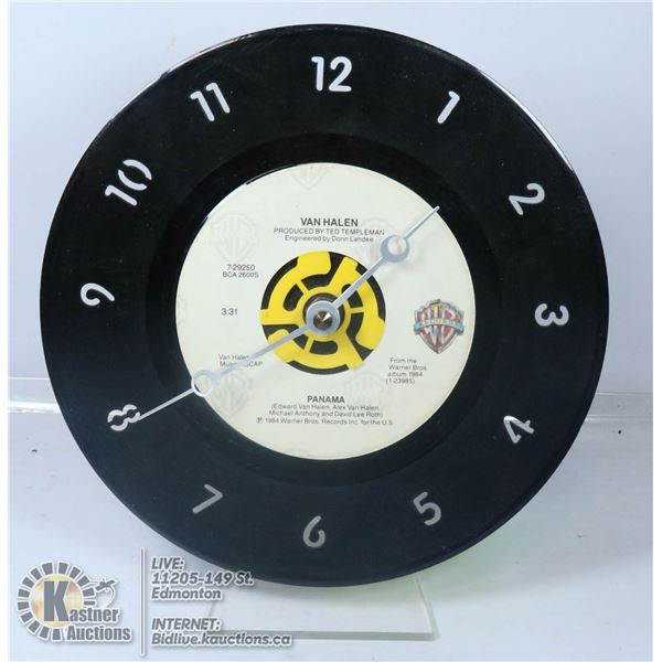 VAN HALEN PANAMA CLOCK ON 45 RECORD WORKS!