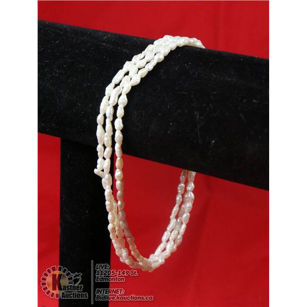 TRIPLE STRAND FRESH WATER PEARL BRACELET