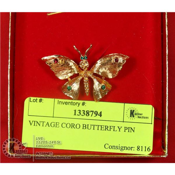 VINTAGE CORO BUTTERFLY PIN