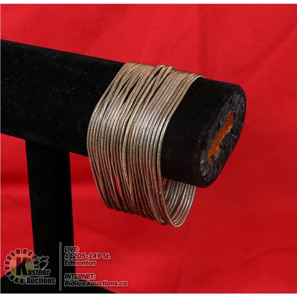 WIDE LADIES VINTAGE STRAND BRACELET