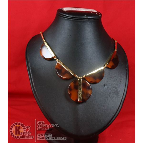 KATE SPADE GOLD & TORTOIS NECKLACE