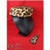 Image 1 : CHEETAH VINTAGE FUR HAT AND KEY FOB TOGETHER
