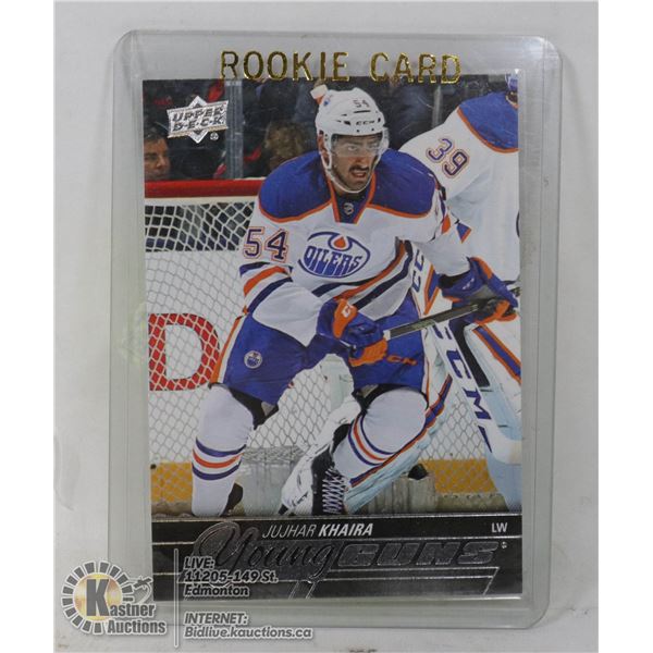 JUJHAR KAIRA OILERS YOUNG GUNS ROOKIE CARD