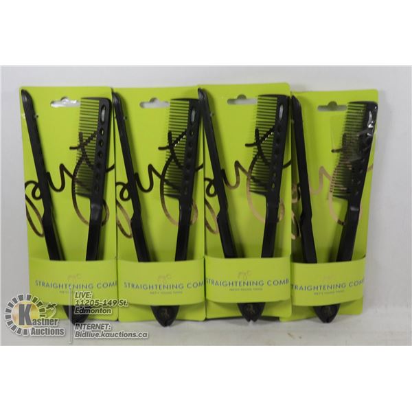 LOT OF 4 PRETTY YOUNG THING STRAIGHTENING COMB