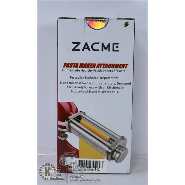 ZACME PASTA MAKER ATTACHMENT.