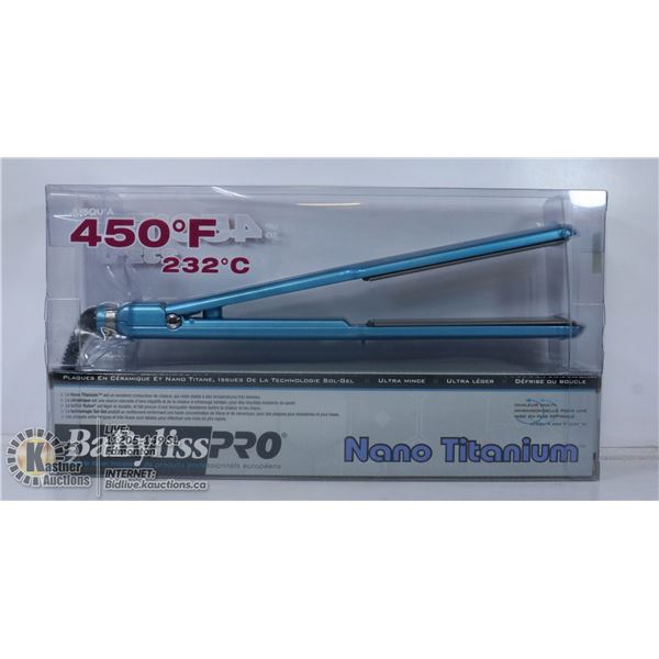 BABYLISS NANO TITANIUM HAIR STRAIGHTENER.