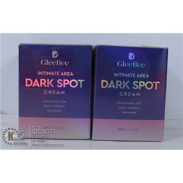 LOT OF 2 GLEEBEE INTIMATE AREA DARK SPOT CREAM.