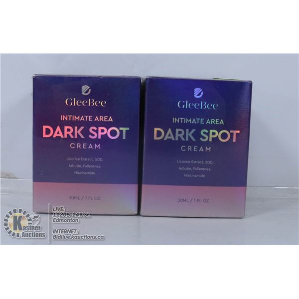 LOT OF 2 GLEEBEE INTIMATE AREA DARK SPOT CREAM.