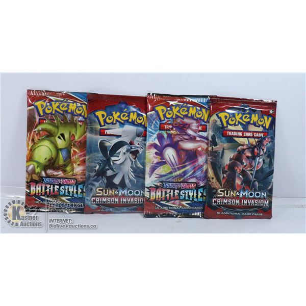 x4 POKEMON VARIOUS COLLECTOR BOOSTER PACKS, NEW