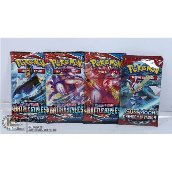 x4 POKEMON VARIOUS COLLECTOR BOOSTER PACKS, NEW