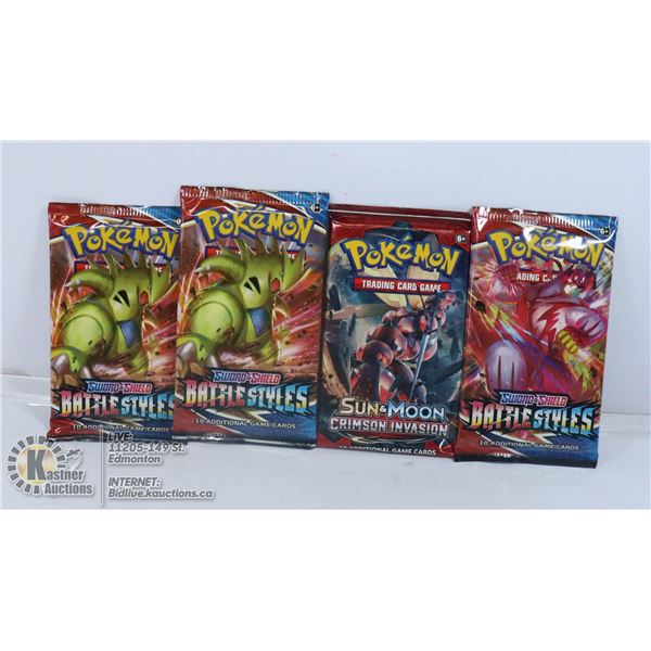 x4 POKEMON VARIOUS COLLECTOR BOOSTER PACKS, NEW