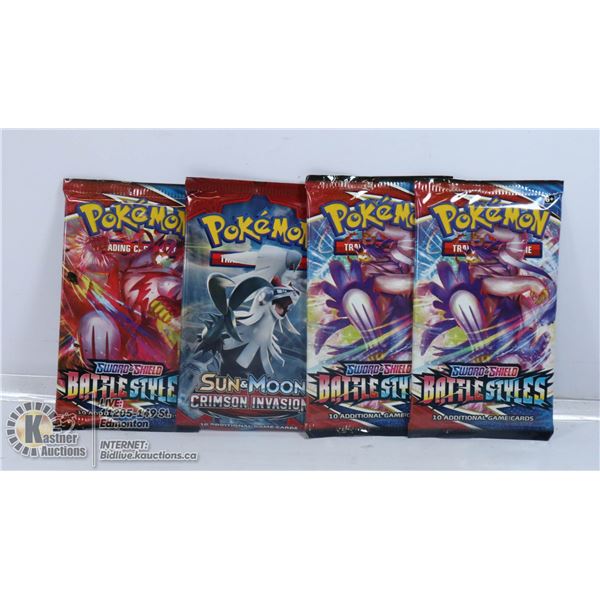x4 POKEMON VARIOUS COLLECTOR BOOSTER PACKS, NEW