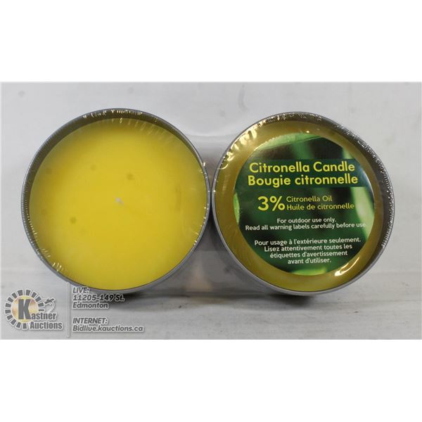 NEW 2 PACK OF CITRONELLA CANDLES
