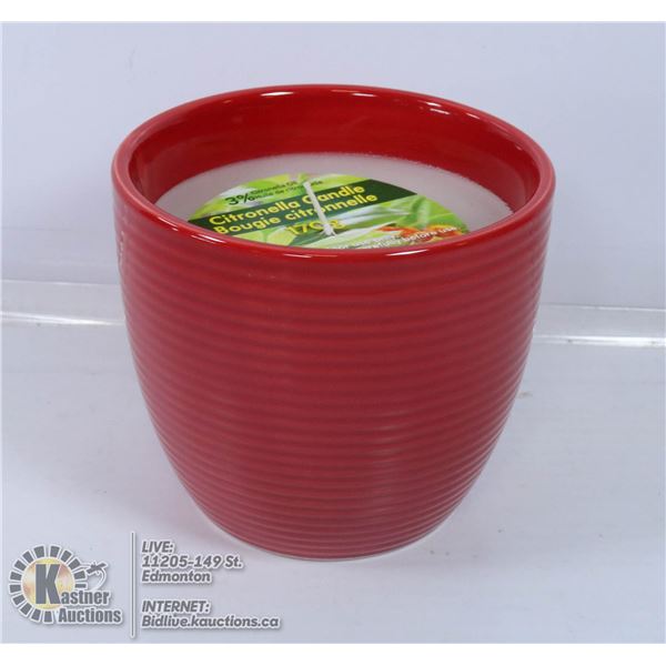 170G CITRONELLA CANDLE IN A COLOURFUL POT
