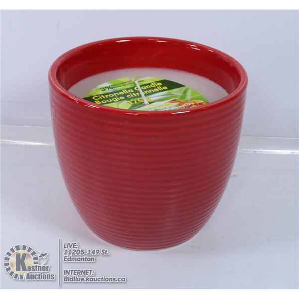 170G CITRONELLA CANDLE IN A COLOURFUL POT
